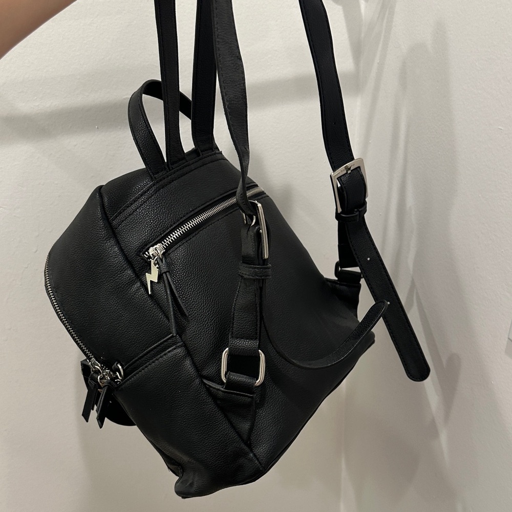 Black Studded Women's Backpack - Picture 4 of 7